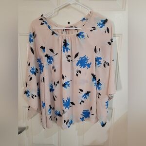 Vince Camuto Floral Kimono Sleeve‎ Blouse Size Small